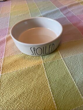 Rae Dunn White Ceramic Dish with Black Logo